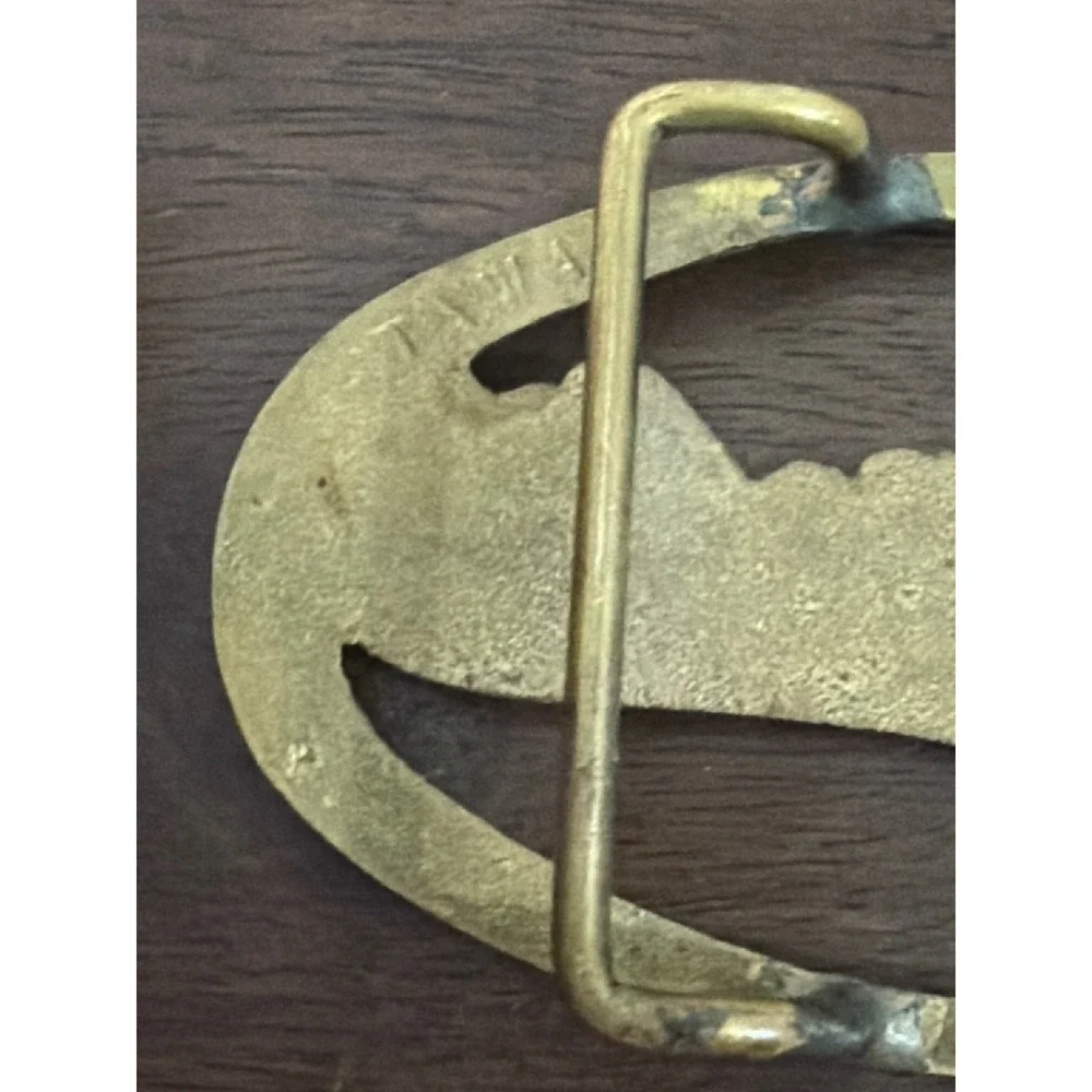 Vintage Oldsmobile Belt Buckle Solid Brass Oval Script Logo Automotive‎ 590